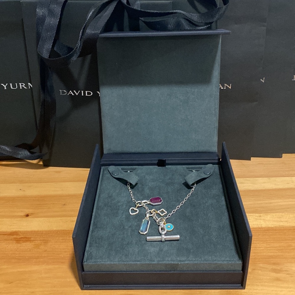 David Yurman boxes, ribbons, bags, misc…